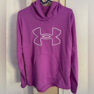 Under Armour Magenta Hoodie with Logo